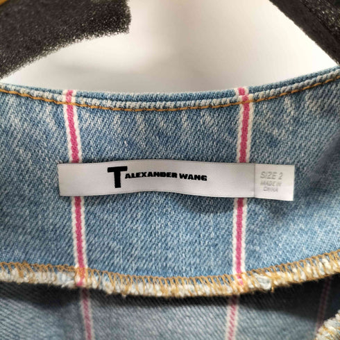 ティーバイアレキサンダーワン T by Alexander Wang ストライプ柄 デニムセットアップ レディース  24